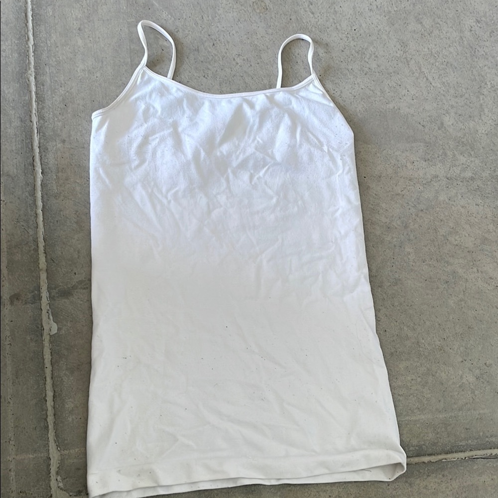 White Spaghetti Strap Tank Top